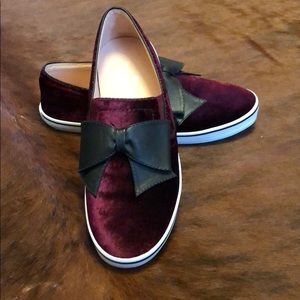 Kate Spade Delise Too velvet slip on sneaker